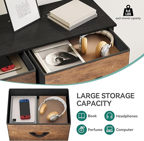 Vista 5 de YITAHOME Cómoda de 10 cajones – Torre de almacenamiento de tela, unidad organizadora para dormitorio, sala de estar, pasillo, armarios