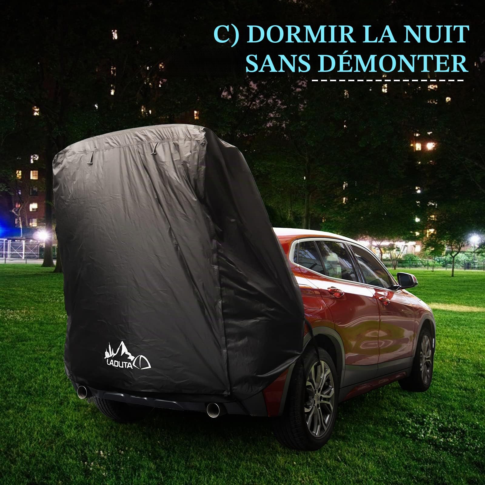 Pare-soleil pour hayon arrière avec gaze B3 protection solaire imperméable auvent pare-soleil de voiture pour différents modèles de SUV pour voiture de vacances camping