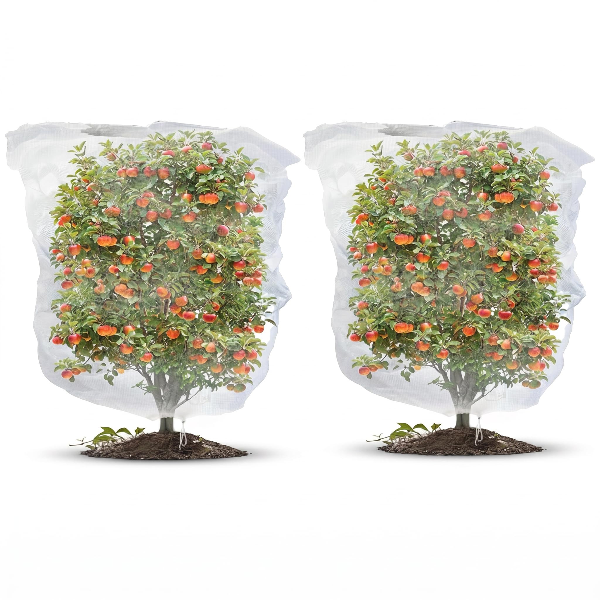 2PCS Fruit Tree Netting Bird Protection, Bird Netting for Garden, Fruit Trees Cover Frame Bags with Drawstring for Small Bush Vegetables Strawberry Net (120 * 180cm)