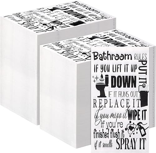 200 servilletas desechables para baño, toallas de papel para invitados, reglas de baño, toallas de mano desechables para habitación, boda,