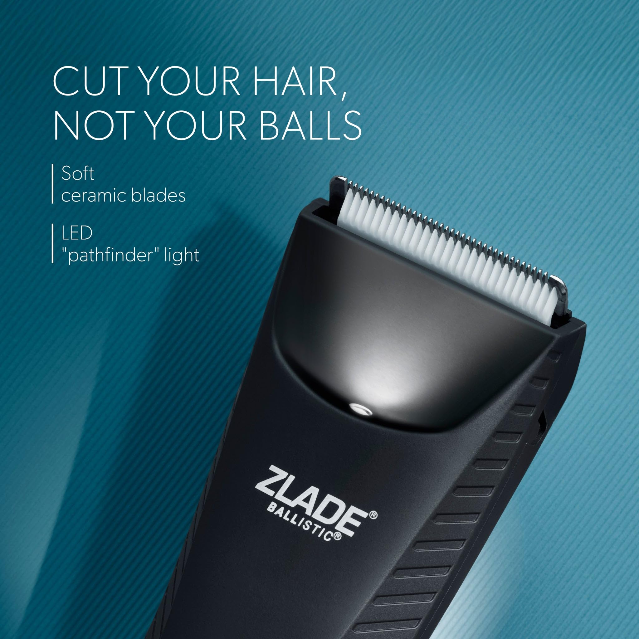 Zlade Ballistic Turbo 3.0 Full Body Trimmer for Men, Beard, Balls, Pubic Hair & Private Parts | IPX7 Waterproof | 7000 RPM 2-Speed Motor | Wireless + USB-C Charging | 90 Min Runtime 3
