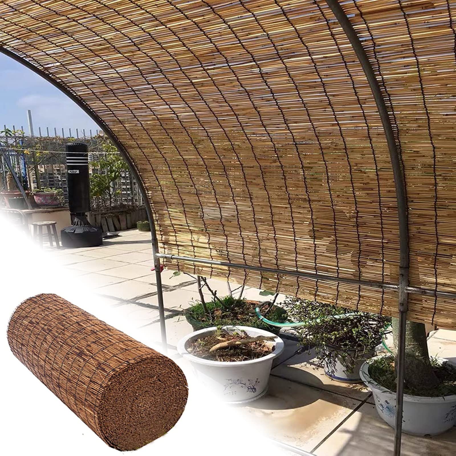 Amazon.com : Bamboo Fence Rolls for Wall Decoration, Rolled Willow Reed  Screen, Retro Decking Fencing Panels, Wind Break, 70％ Uv Protection (Size :  1.9x13.1ft(H58xL400cm)) : Patio, Lawn & Garden