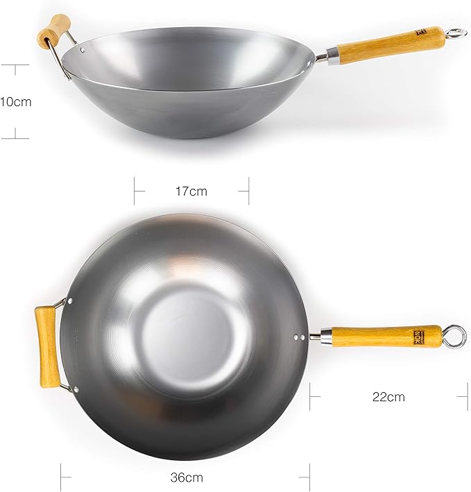 Wok de Acero Carbón de 36 cm School of Wok miniatura 3