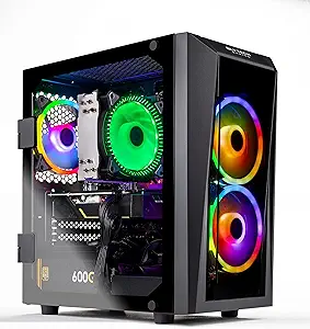 Skytech Blaze II Gaming PC Desktop – Intel Core i3 10105F 3.7 GHz, GTX 1650, 500GB SSD, 16G DDR4 3200, 600W Gold PSU, AC W...