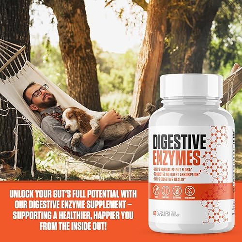 Miniatura 4 de Enzimas digestivas extra fuerte 5X  Nuevo suplemento de enzimas digestivas #1 para ayudar a la flora intestinal, digestión saludable, absorción de