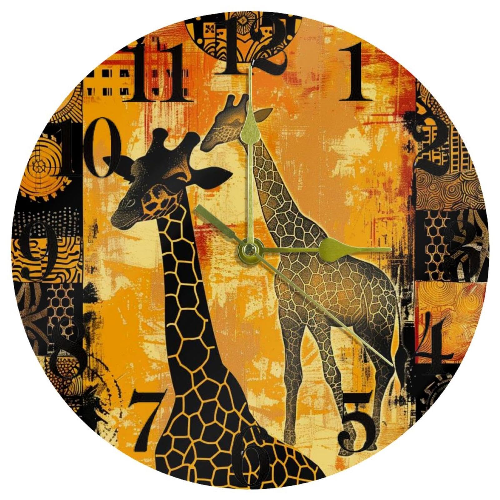 Horloge murale à quartz au design ethnique et finitions soignées