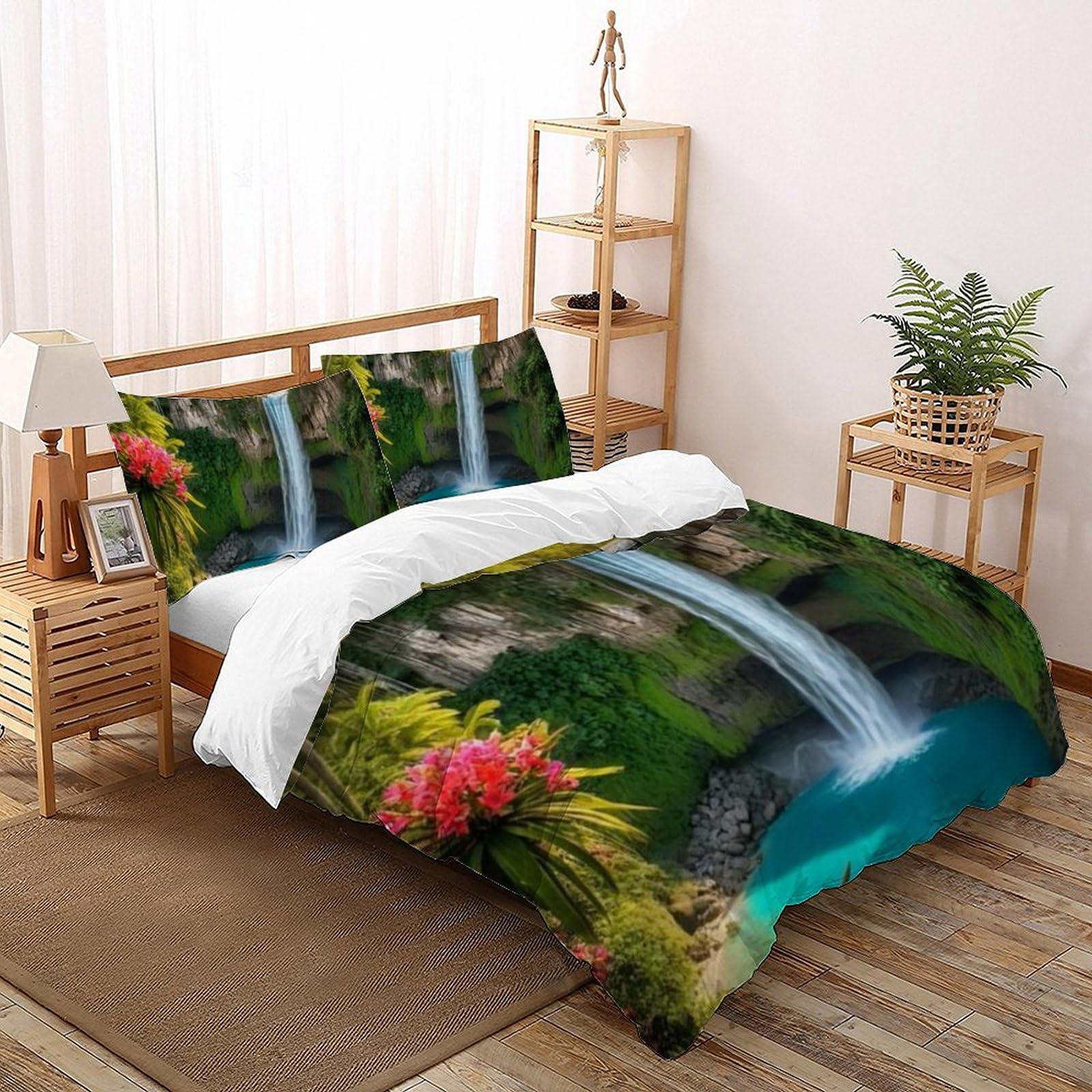 Housse de couette Super King 260x220cm microfibre 3D La Cascade Literie