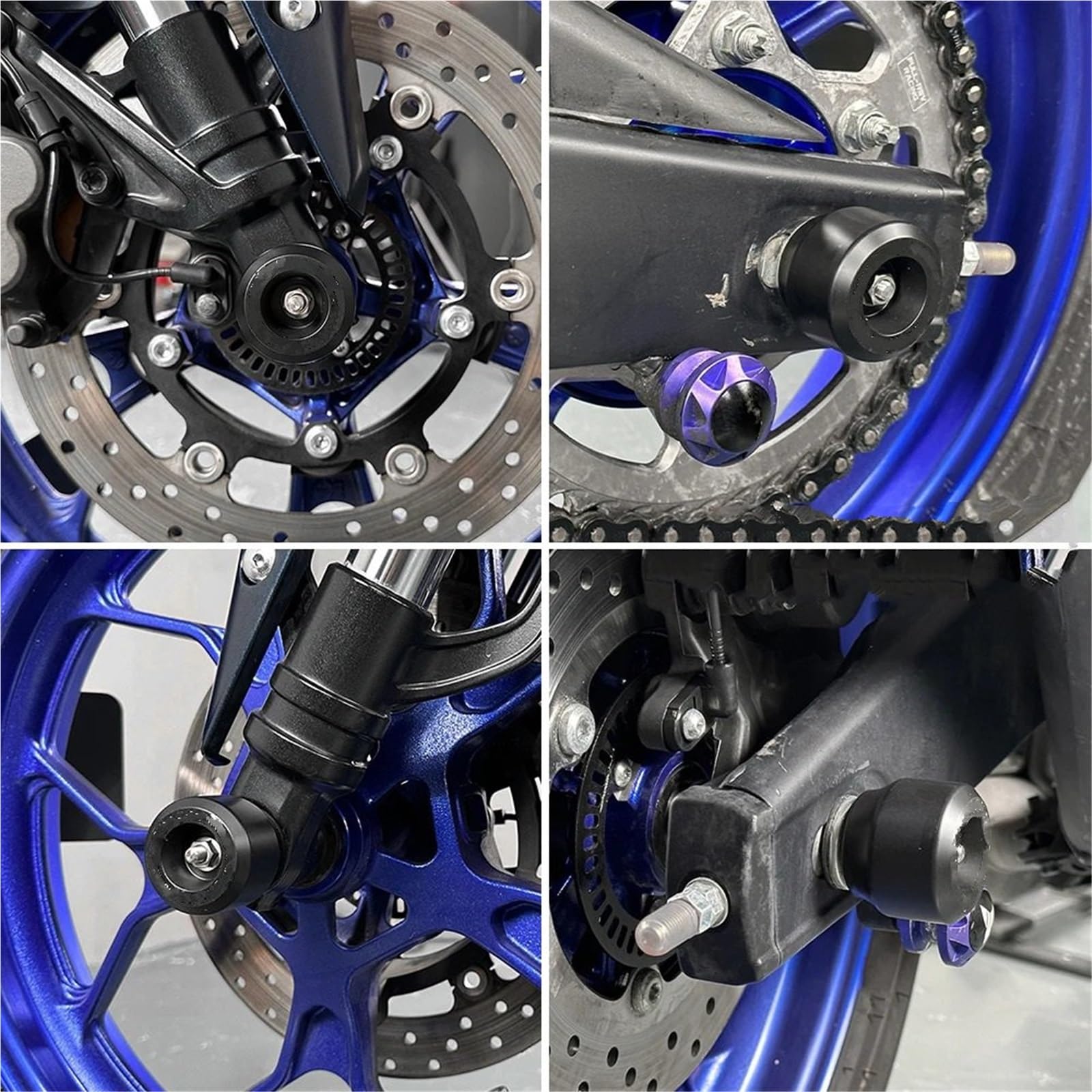 Pasuje Do MT03 MT25 2015-2025 Koła Do Motocykla Widelec Osi Suwak Ochrona Silnika Crash Pad Suwak(2pcs Axle Slider)