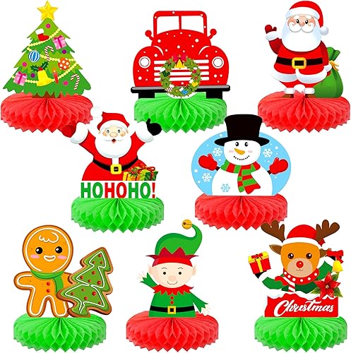 KatchOn, Centros de mesa de nido de abeja de Navidad para mesas, paquete de 8  Centros de mesa de Navidad, panal de abeja de reno navideño para disponible en Yaxa Venezuela