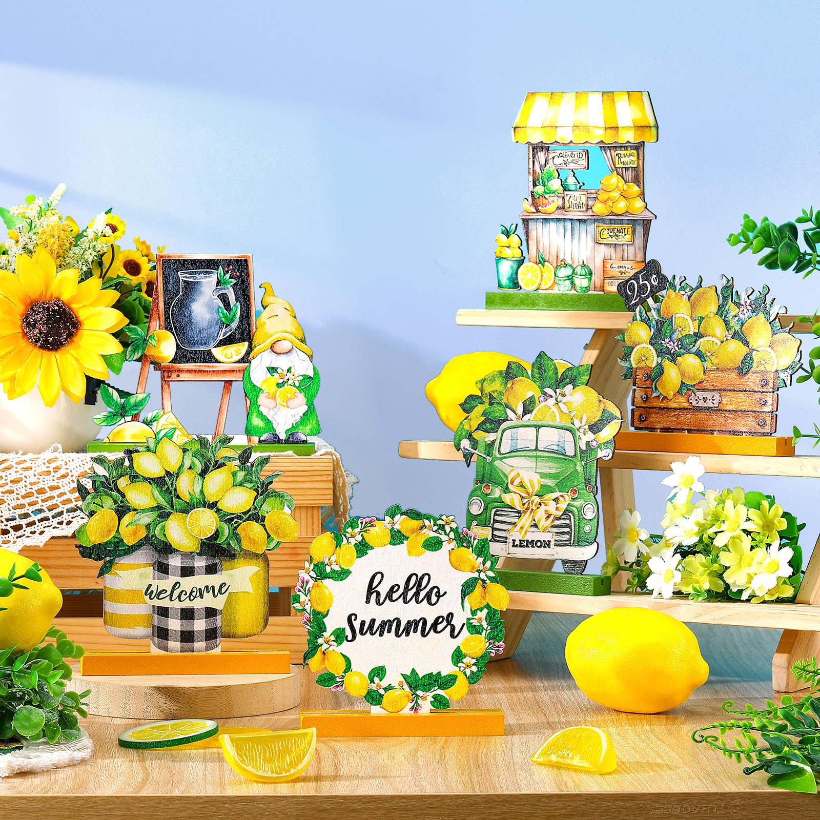 置物 remon Amazon.com: Wenqik 6 Pcs Summer Lemon Table Decor Lemon Signs