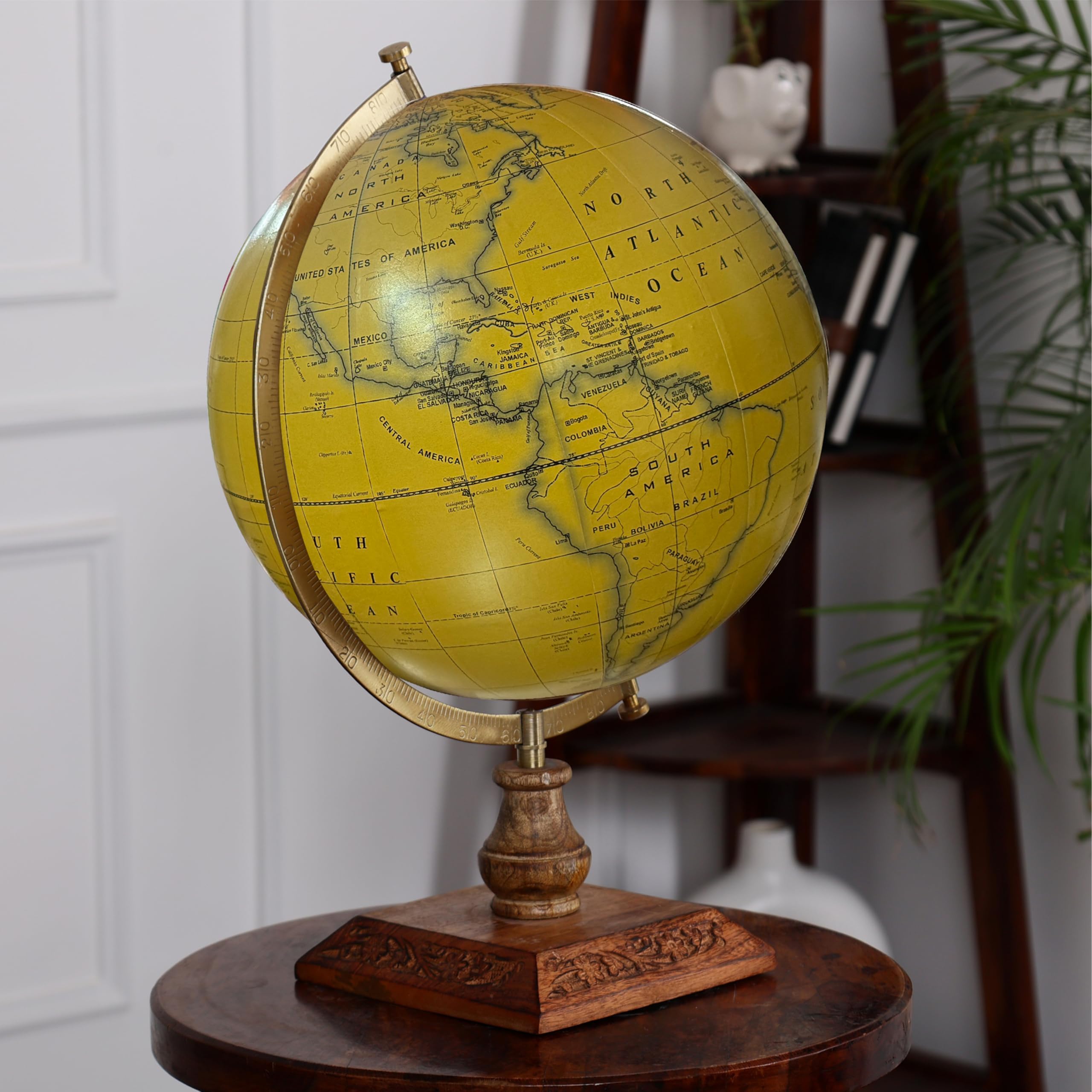 Cosmic globe Exports Rotating World Globe 12 Inch with Metal Arc and Wooden Stand for Show pieces for Home Décor, Office Decor and Decorations items, Birthday, Party Gifts and Anniversary. 2