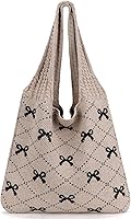KPX Crochet Tote Bag - Large Beach Mesh Knitted Boho Shoulder Hobo Bag for Women, Summer Aesthetic