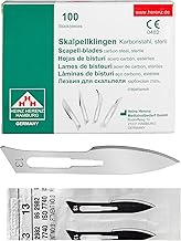 Shehadeh - 100 Stück sterile Skalpellklingen Figur 13 für Skalpellhalter Nr. 3 - Extrem scharf