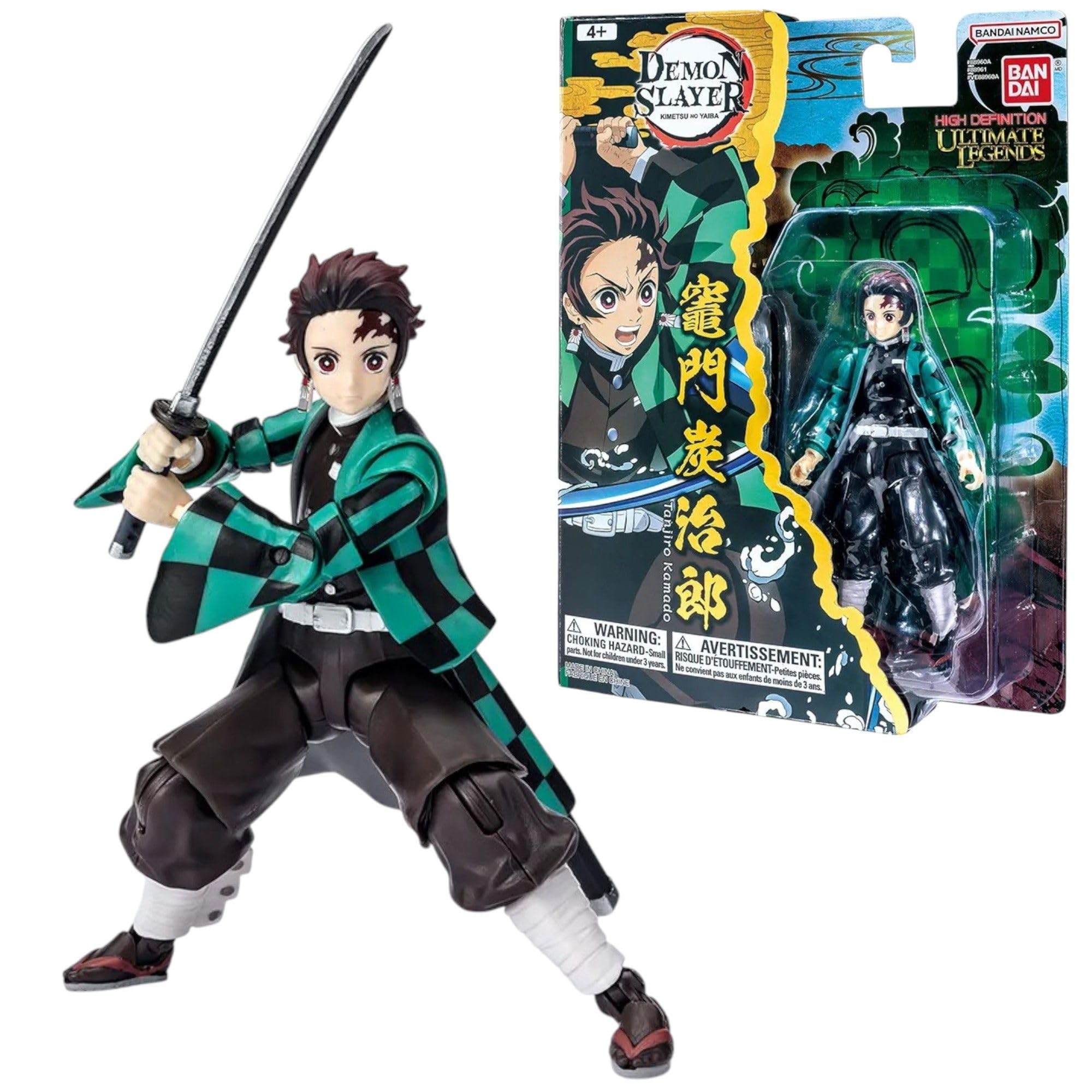 BANDAIUltimate Legends Tanjiro Kamado Action Figure | 12.5cm Tanjiro Anime Figure With 27 Points Of Articulation And Accessories | Gift Collectable Demon Slayer Anime And Manga Merch Figures