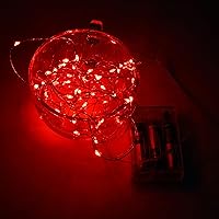 Vista 8 de Karlling - Luces de hadas a batería, luces LED de Navidad para dormitorio y decoraciones navideñas, mini tira de luces de 16 pies con 8 modos