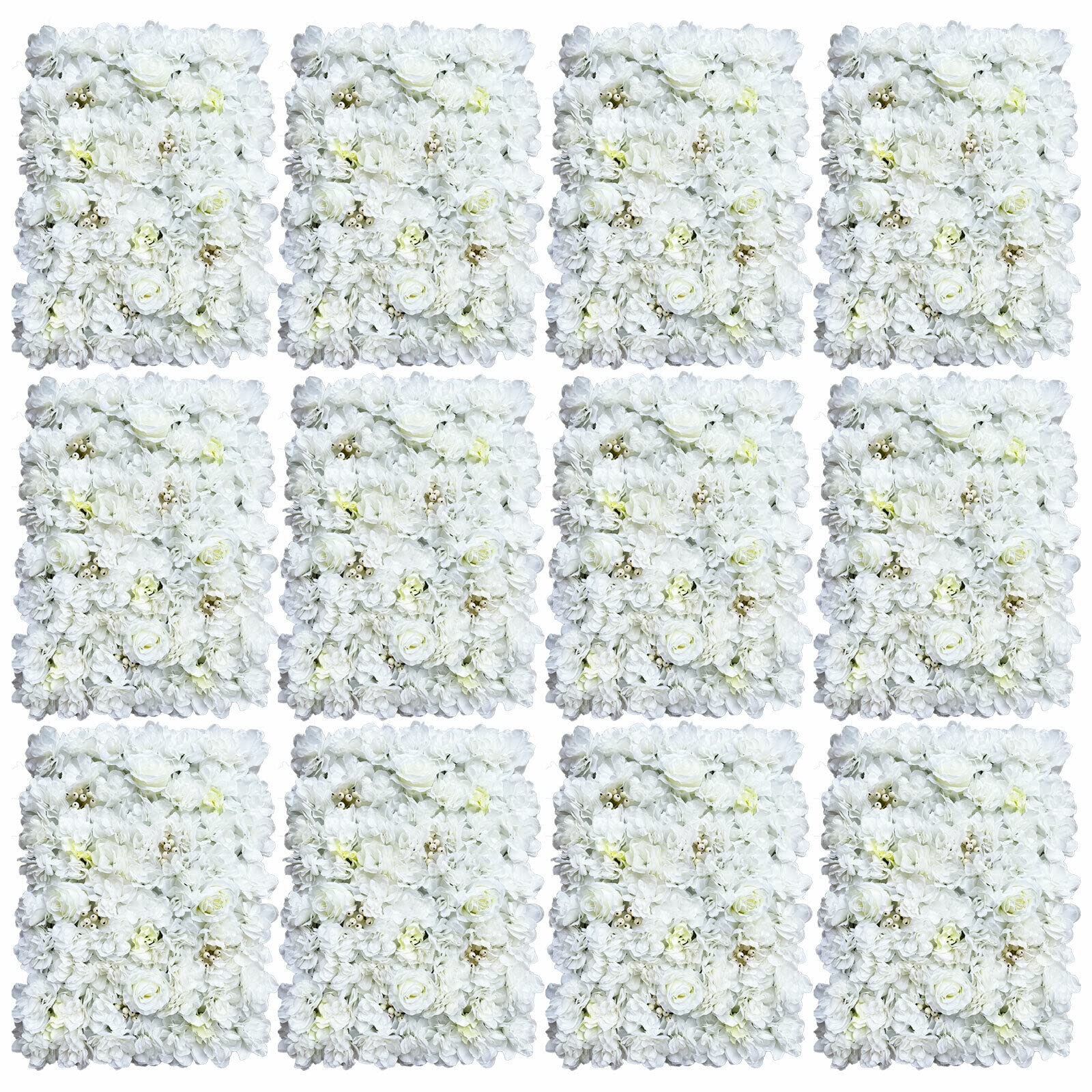 Treeisland 12 unidades de flores artificiales grandes para decoración, pared de rosas, 40 x 60 cm, panel para manualidades, bodas, fotografía, fondo