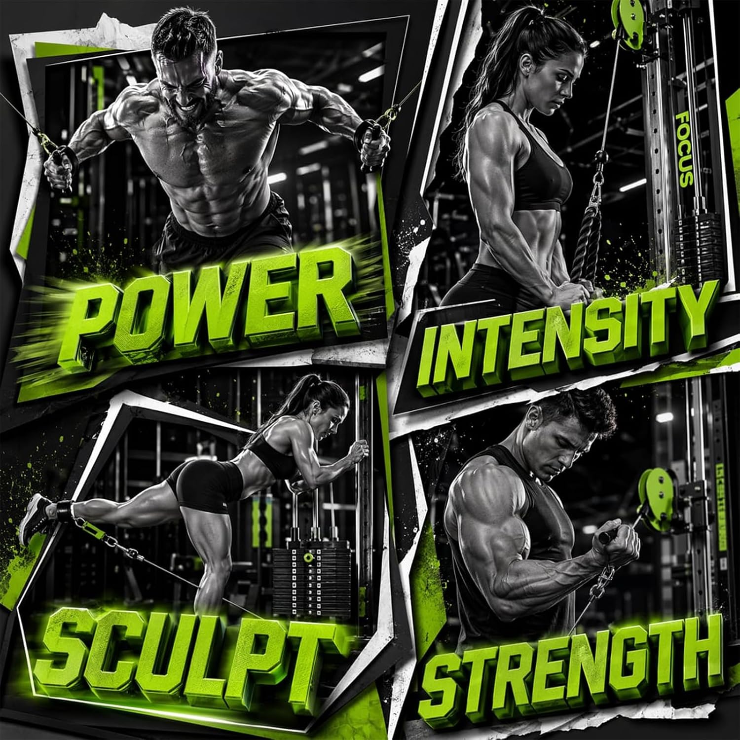 Cable Machine Attachment for Gym- Durable, Heavy-Duty Accessories for Home Gym and Professional Fitness Training,Perfect for LAT Pull Down, Tricep Press, and Cable Crossover Exercises
