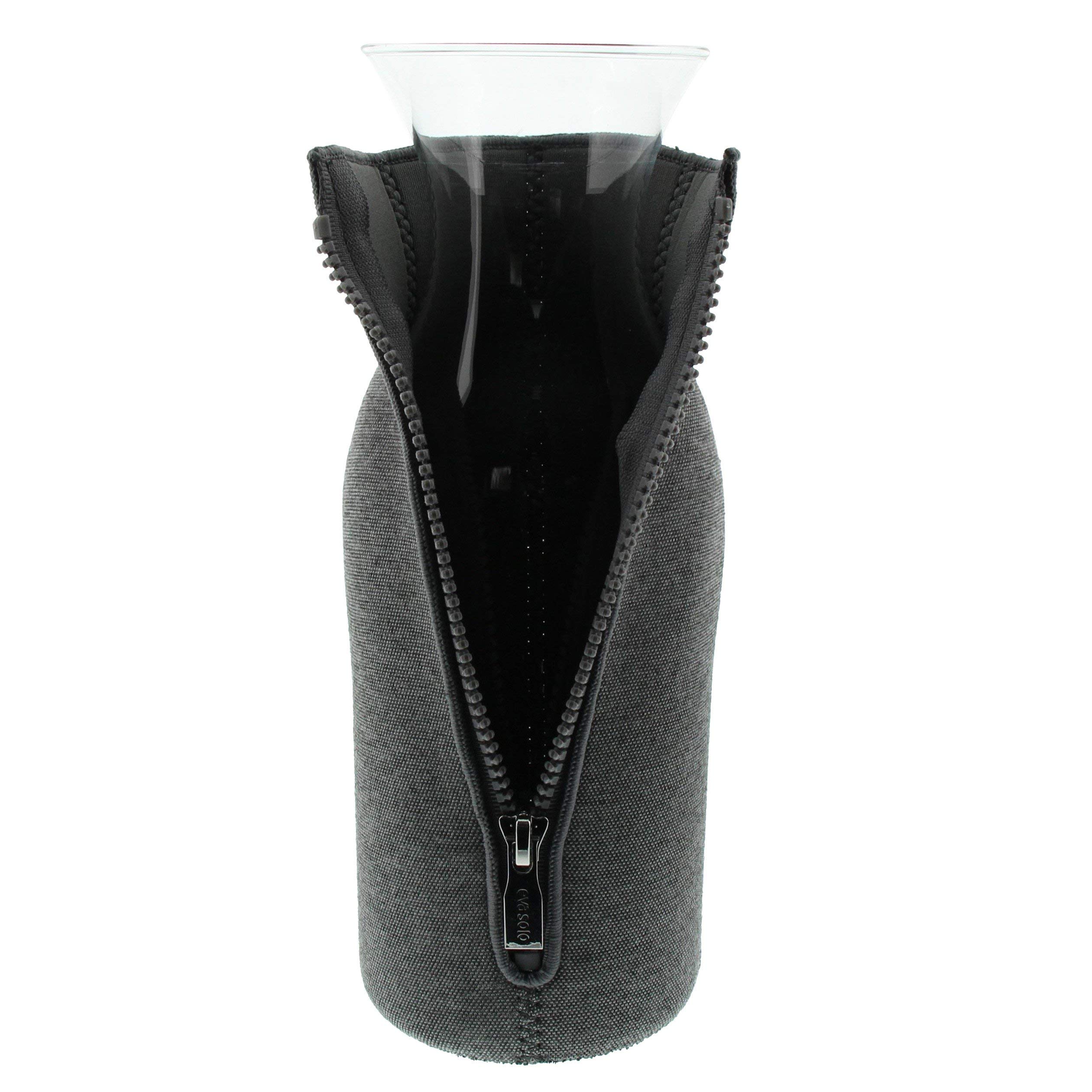 EVA SOLO Jarra para frigorífico | Diseño escandinavo | 1 litro – 1,0 litros | Vidrio borrosilicato de Acero Inoxidable | Apta para lavavajillas | 100% antigoteo | Dark Grey Wowen