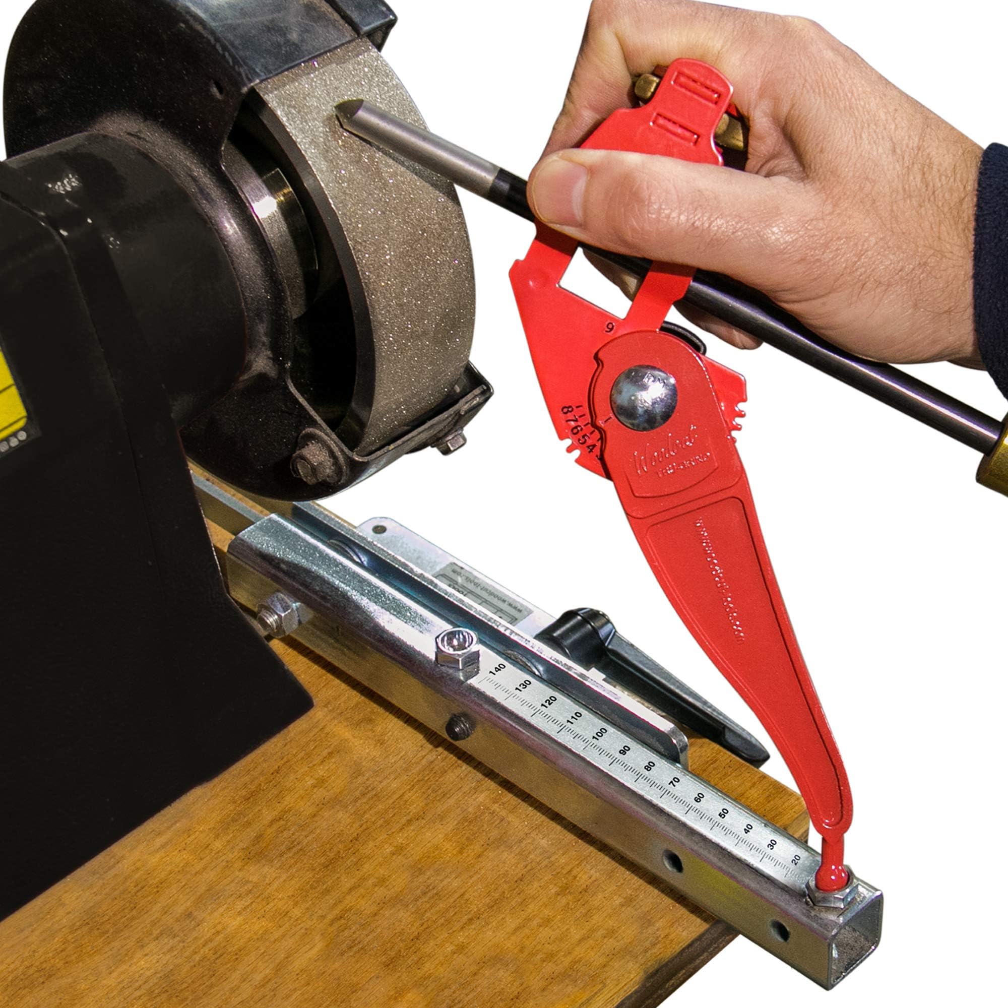 Woodcut Tools Tru-Grind Original Turning Tool Sharpener System Including a Jig to Sharpen All Woodturning Tools up to 1-1/2" with Base Slide for Lathe Woodturning Tools