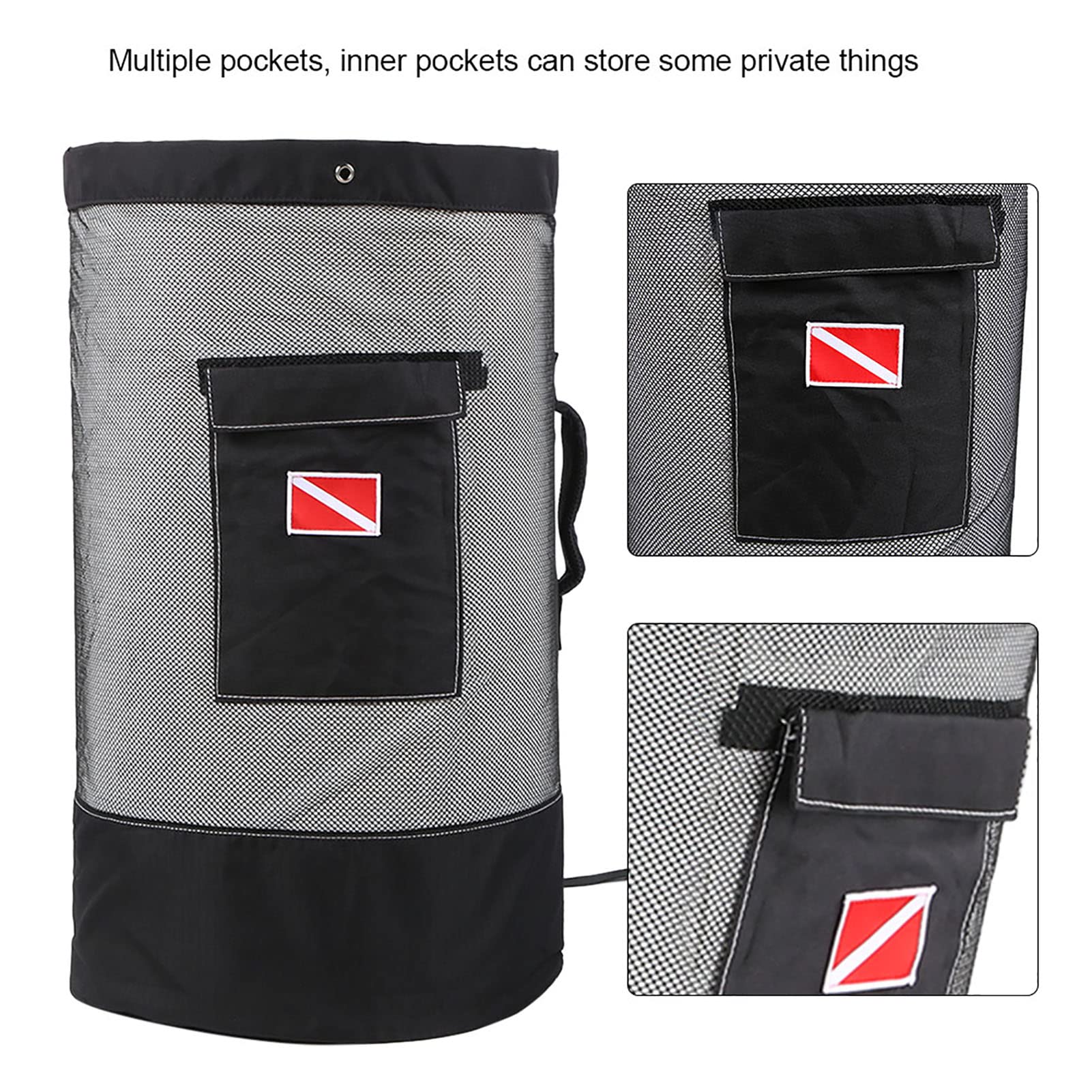 Sac de plongée de Grande capacité 80l, Sac à Dos de Natation pour la plongée en Plein air et la dérive