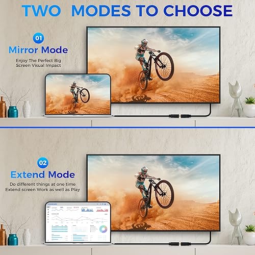 Miniatura 4 de Togconn Adaptador HDMI hembra a DVI macho (paquete de 2), conector DVI bidireccional macho a HDMI hembra, compatible con 1080P Full HD compatible