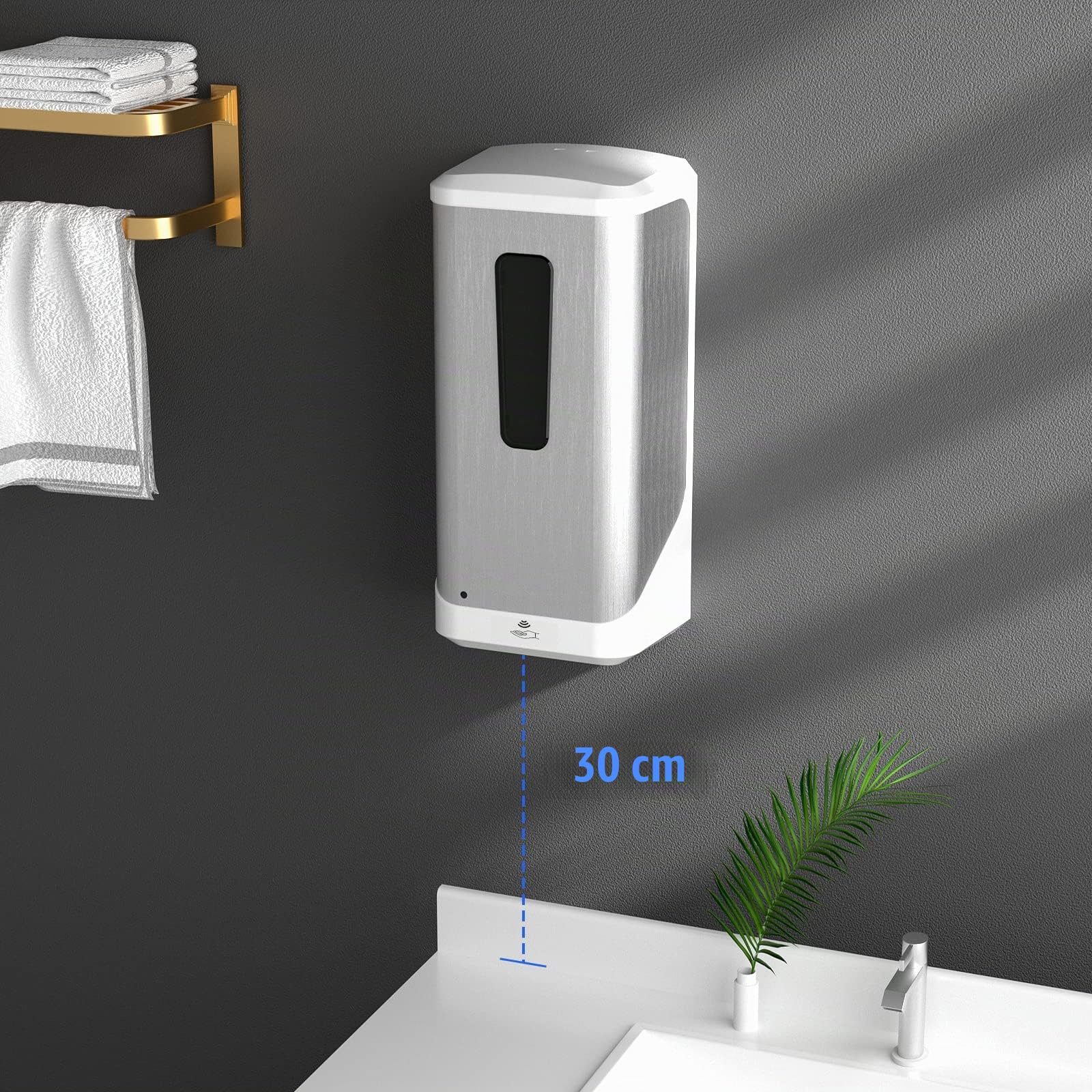 Dispensador de jabón automático de 1000 ml, dispensador de jabón automático de Pared para el hogar, Cocina, Hotel, Oficina, Restaurante, instalaciones de Salud