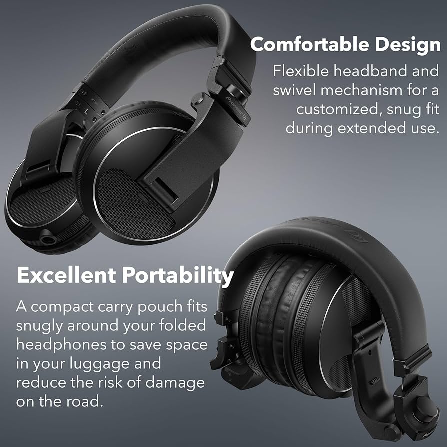 Amazon.com: Pioneer DJ HDJ-X5 Over-Ear DJ Headphones - Black