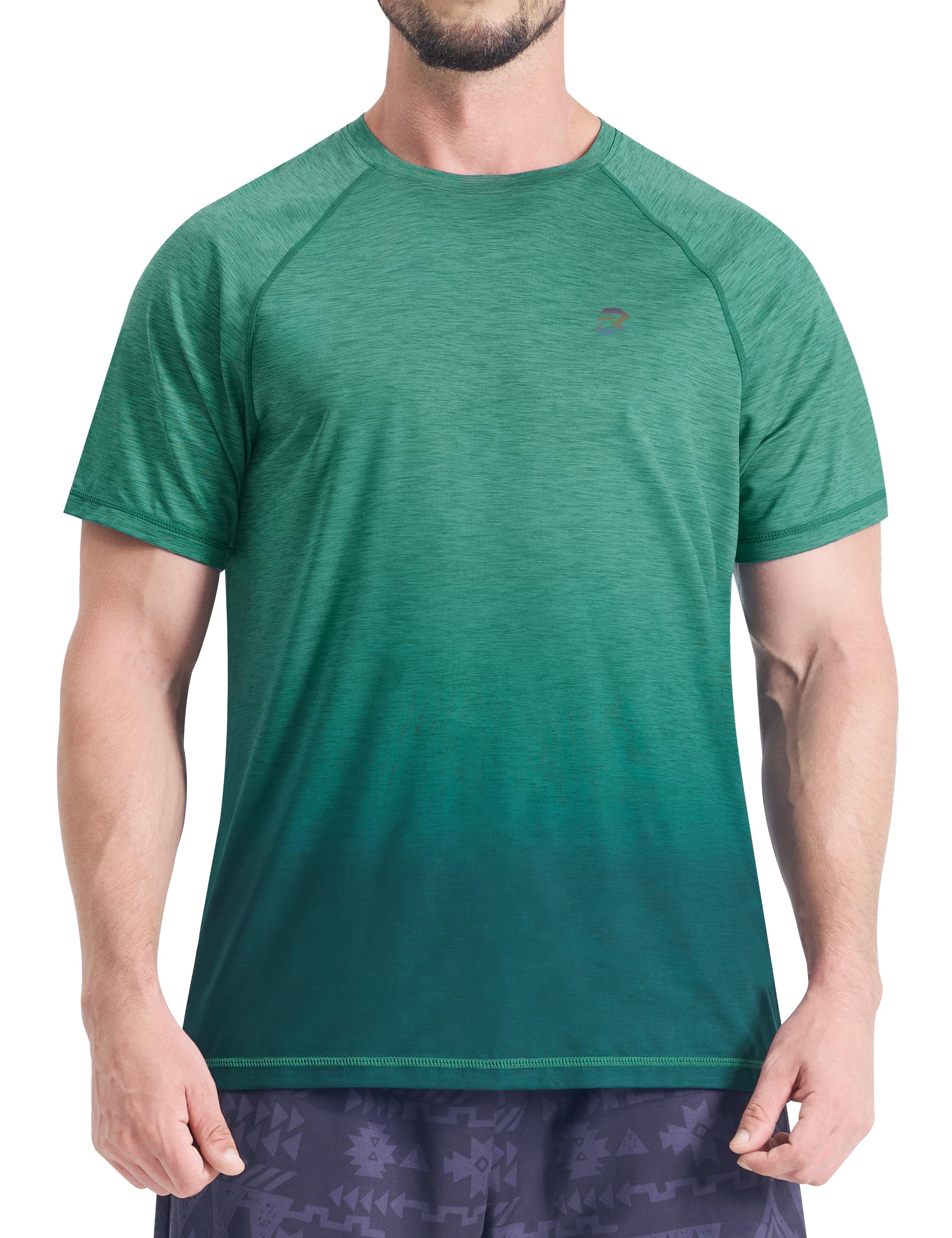 EZRUN Men's Workout Shirts Quick Dry Summer Swim T-Shirts Gym Athletic Running Short Sleeve Tshirts Casual Rash Guard