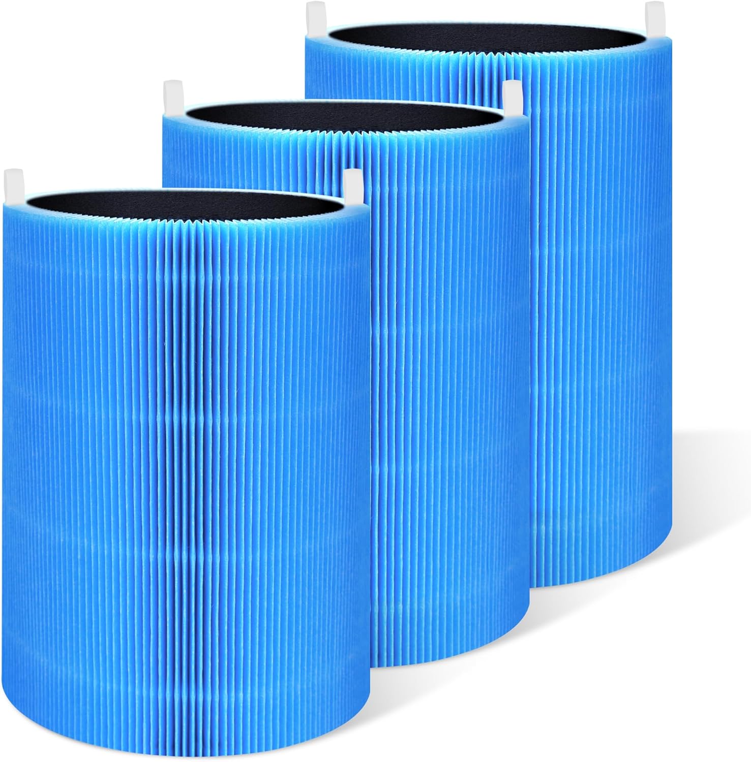 3 Packs 411 AllergenBlock Filter Compatible with Blueair Blue Pure 411, 411+, 411 Auto and Mini Air Cleaner Purifier, Blue
