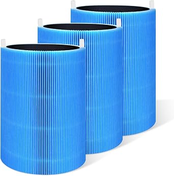 3 Sets Blue 411 Replacement Filters Compatible with Blueair Blue Pure 411 Air Purifi-er