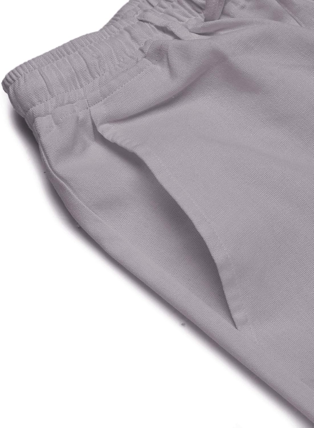 COOFANDY Men's Linen Pants Casual Elastic Waist Drawstring Beach Trousers XX-Large Light Grey