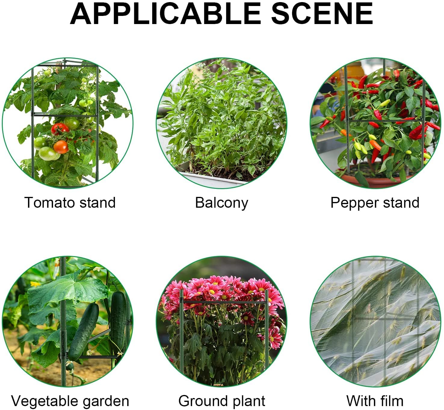 3 Stück Tomaten Rankhilfe, Pflanzenhalter, Rankhilfe Pflanzen, Robuste Tomatenkäfig, Pflanzenstütze Pfahl Garten Blumenstütze Klettergitter für den Anbau von Kletterpflanzen Blumen Gemüse (123 cm)