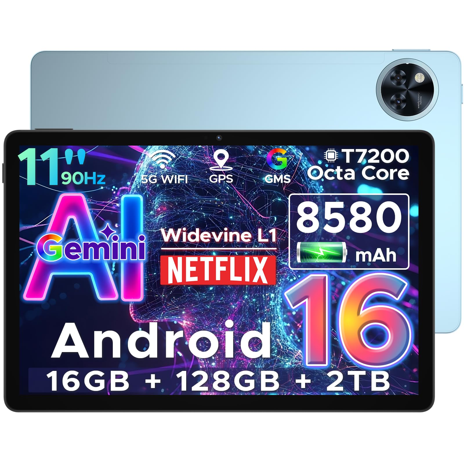 Android16 タブレット 11インチAI wi-fi8コア 8580mAh Android16 タブレット 11インチAI wi-fi8コア 8580mAh