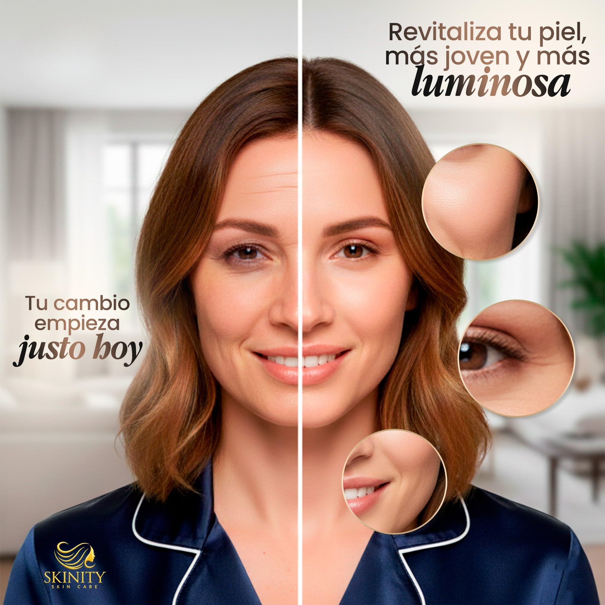 Masajeador Facial Reafirmante con Luz LED y Vibración Tensora | Cara Cuello y Mentón | 8 Posiciones | Calor Suave | Set + Antifaz Frío Calor Contorno Ojos y Mirada | Piel Sensible
