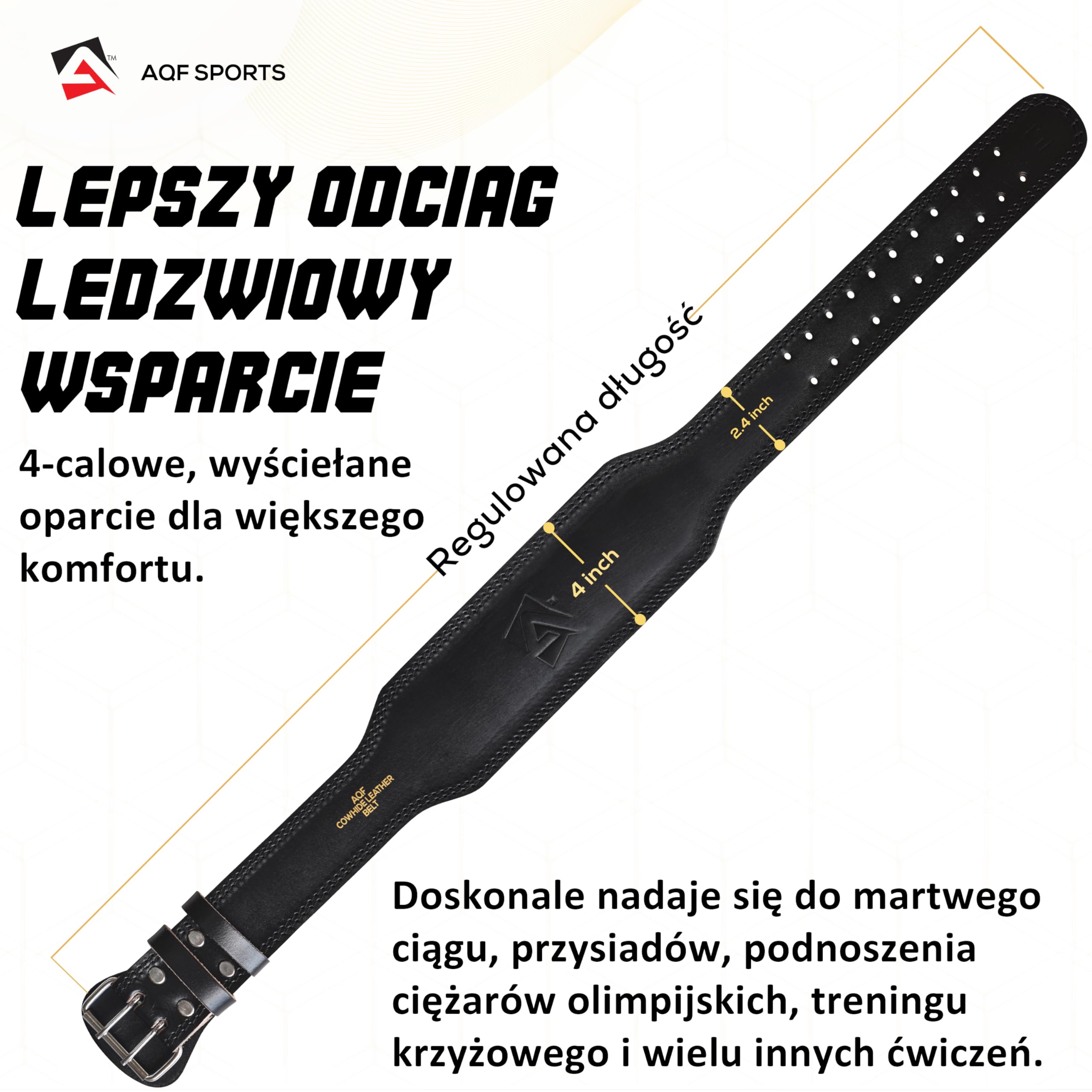 AQF Skóra bydlęca ukryta pasek 10 cm podnoszenie ciężarów wsparcie pleców wsparcie treningu fitness ćwiczenia kulturystyka (mały)
