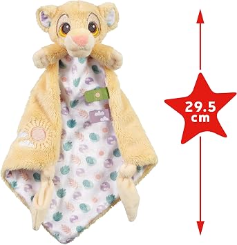 Rainbow Designs Official Disney Baby Lion King Comforter - Adorable Simba Design Newborn Comforter - Perfect for Cuddles, Super Soft Plush Baby Comfort Blanket - Featuring Sensory Tags for Playtime