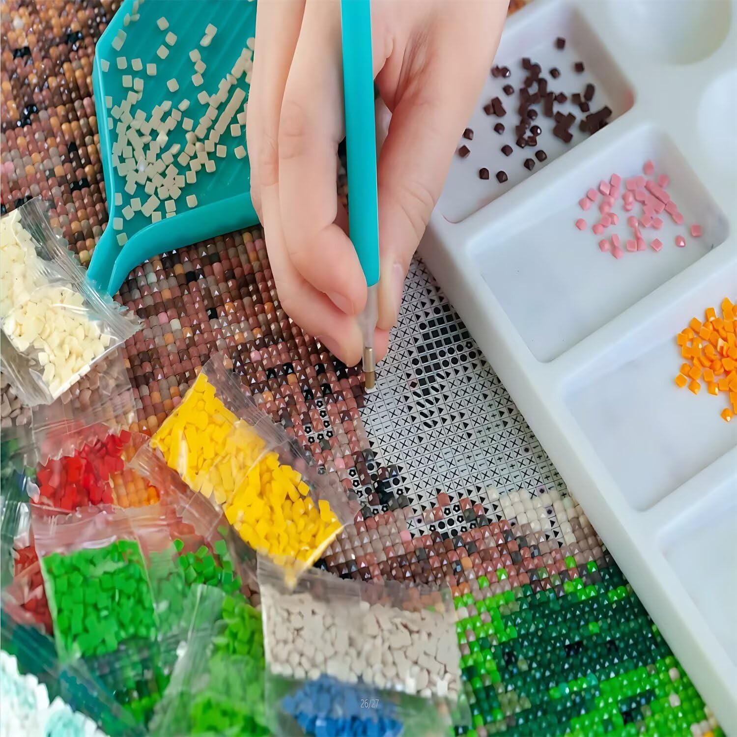 5D Diamond Painting Set für Erwachsene，Bauernhof Huhn diamant painting eckige steine bilder zubehör Set 80x100cm Diamond Painting kinder DIY crystal art Mosaik Bastelset für Haus Wanddeko Geschenk B31