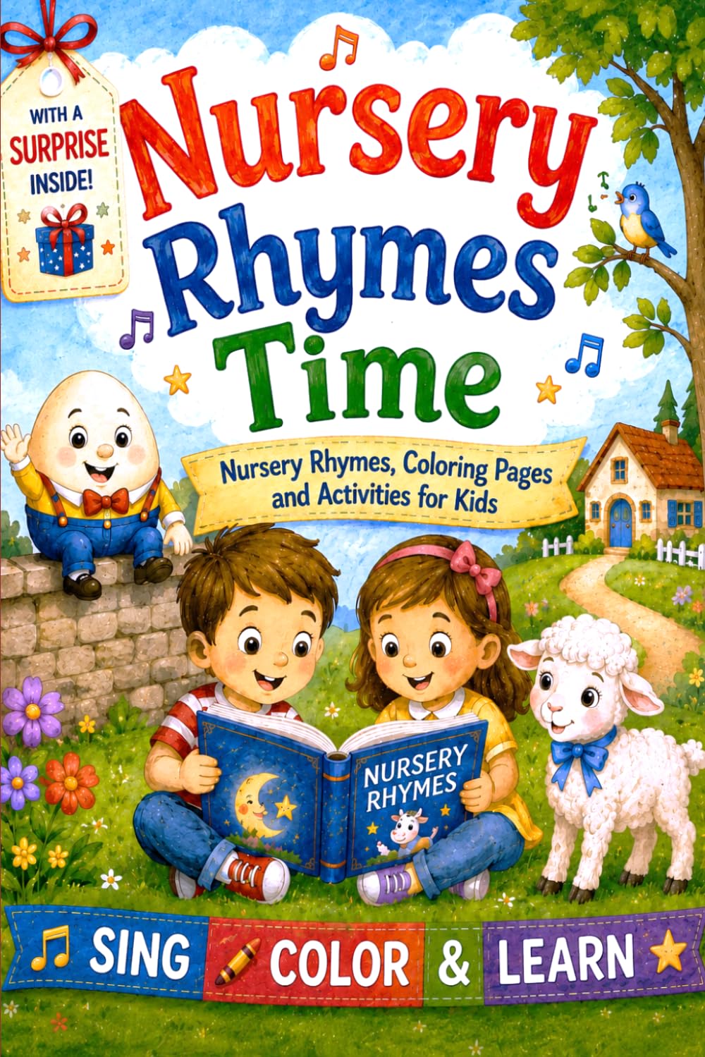 nursery rhymes book: Nursery Rhymes, coloring Pages and Activities for Kids