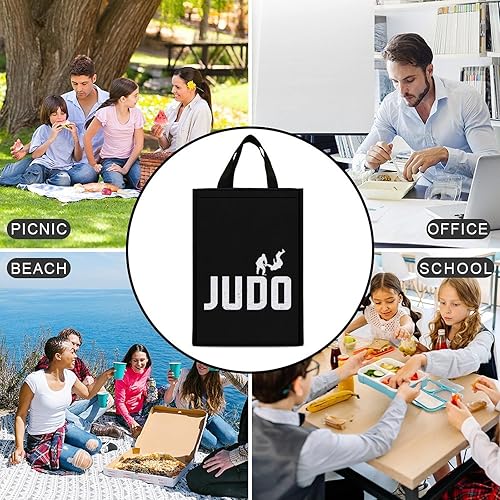 Miniatura 6 de Judo Design - Bolsas de almuerzo para mujeres y hombres, lonchera aislada, bolsa reutilizable para oficina en casa