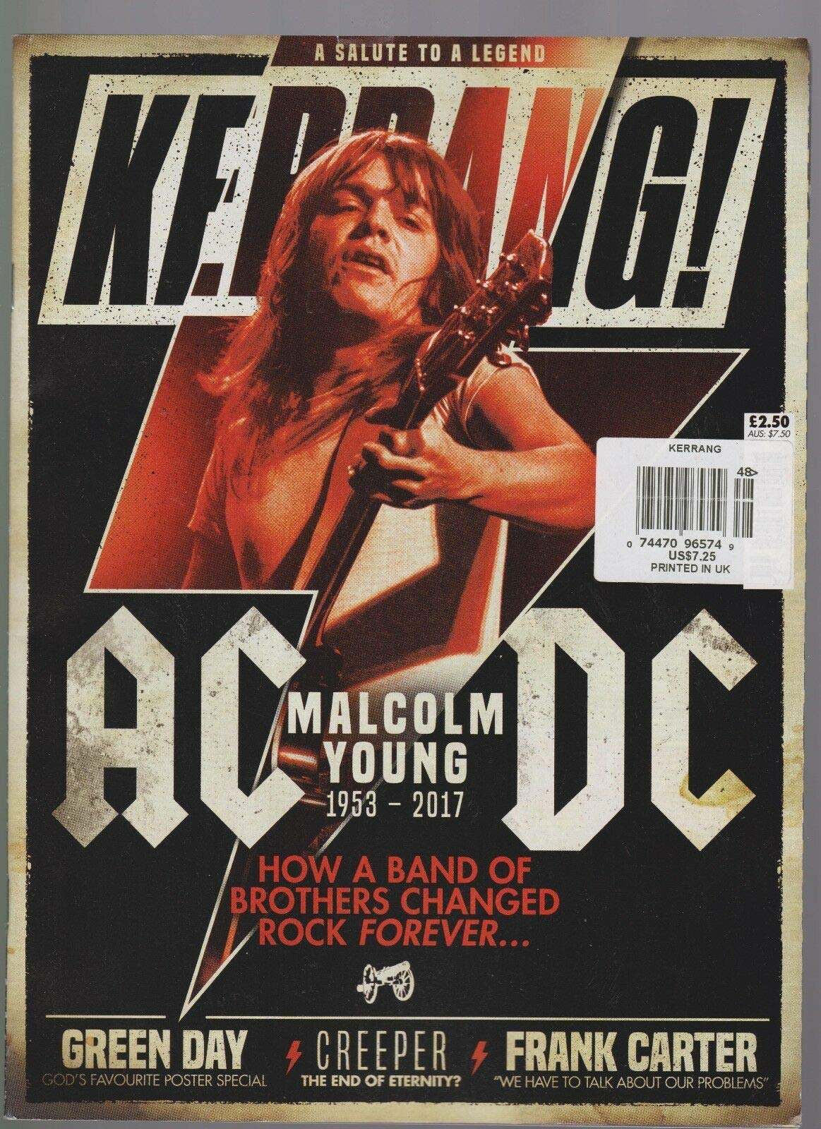 KERRANG! UK MAGAZINE 2017, A SALUTE TO A LEGEND