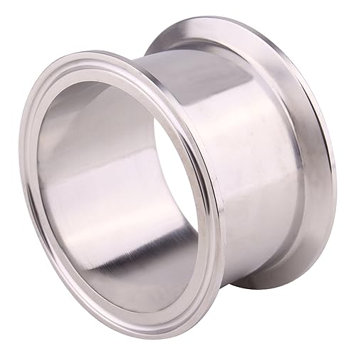 Miniatura 3 de DERNORD Tubo de carrete sanitario con extremos de abrazadera, tubo redondo sin costuras de acero inoxidable 304 con brida de virola de triple