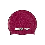 Arena Classic Unisex Recycled Silicone Swim Cap for Women and Men, Intensive Training and Racing Comfortable Long Hair Swimming Hat, Ruby/Multi