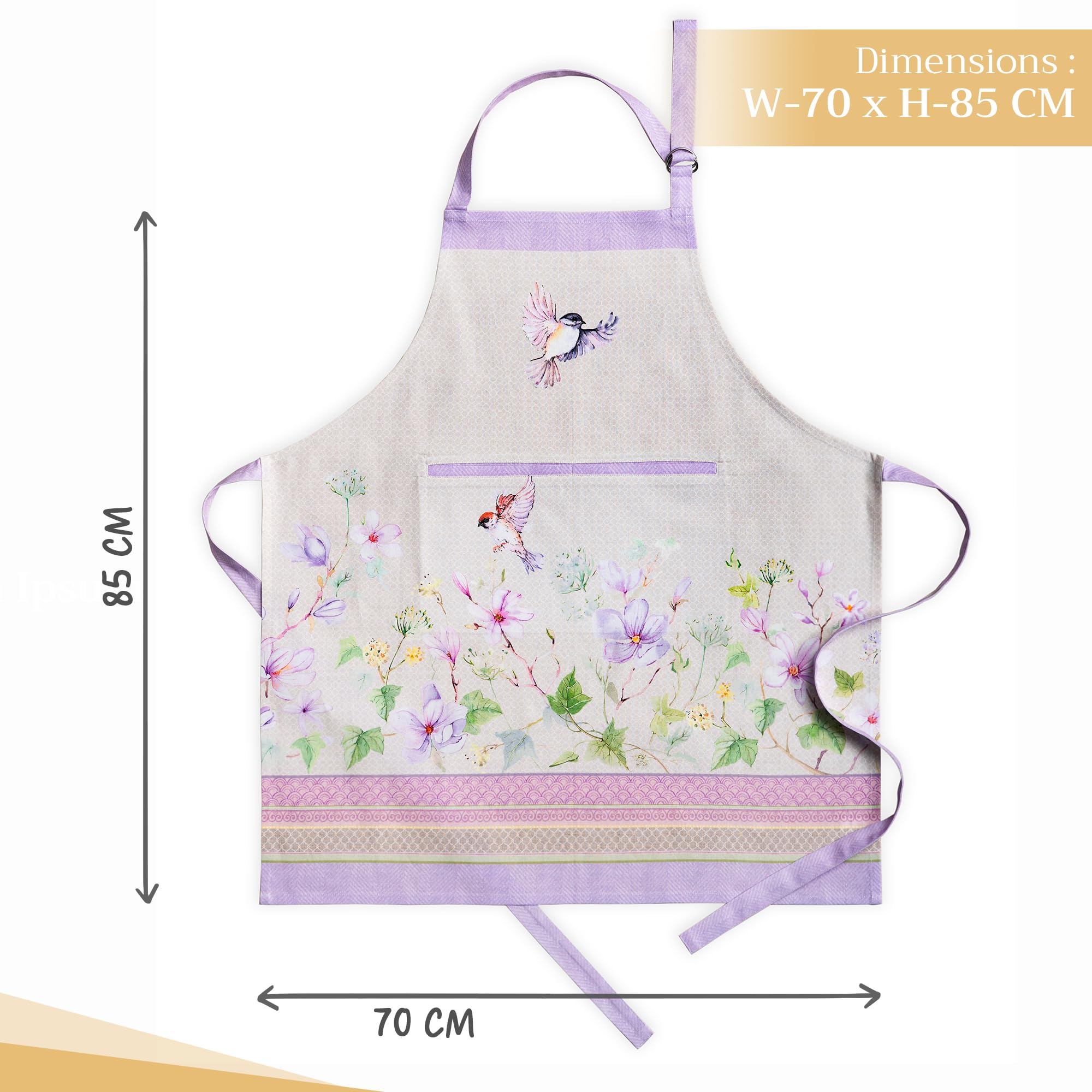 Maison d' Hermine 100% Cotton 1-Piece Kitchen Apron for women with Pocket Chef Apron and Mothers Day Gifts - Image 4