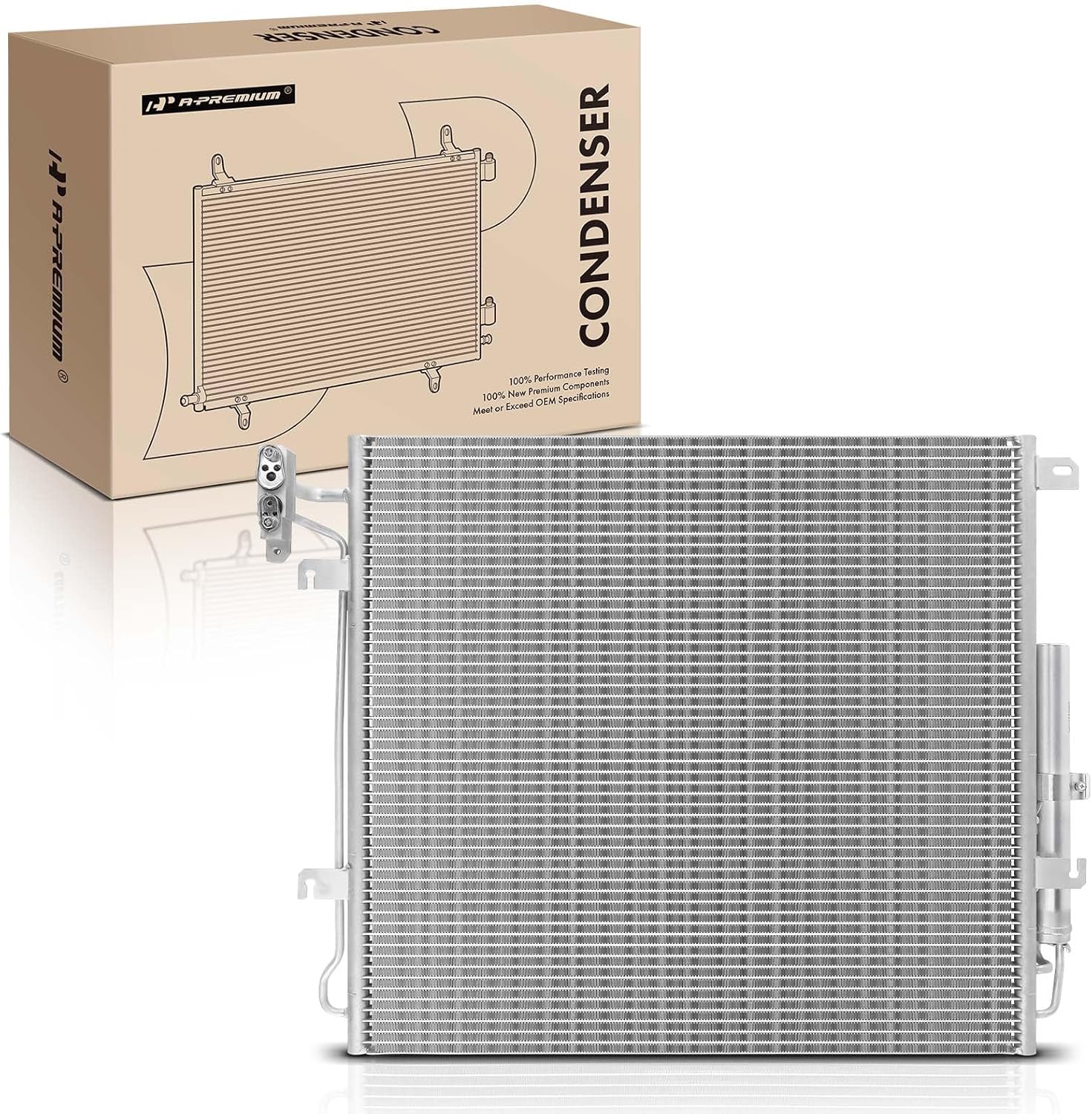 A-Premium Air Conditioning A/C Condenser Compatible with Land Rover Range Rover 2007-2012, Range Rover Sport 2006-2009, LR3 2005-2009, Replace# JRB500030