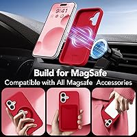 Vista 1410 de GONEZ Funda de silicona para iPhone 15 Pro Max, compatible con Magsafe, protector de cámara + protector de pantalla, forro de microfibra suave Negro