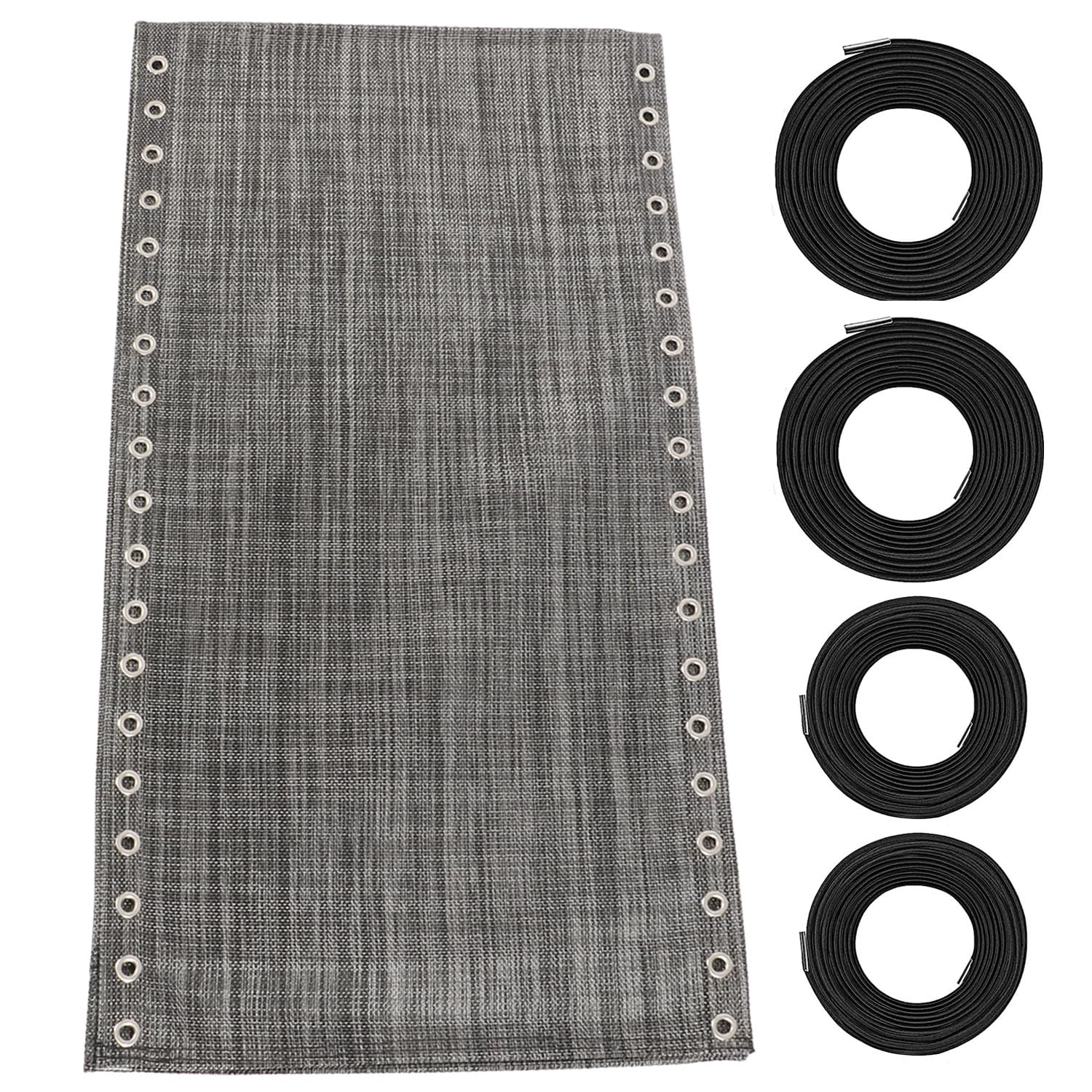Silla de repuesto Zero Gravity con kit de cuerda elástica, paño de reparación de 17 pulgadas de ancho con cable de repuesto para sillas antigravedad, sillón reclinable al aire libre, silla de patio,