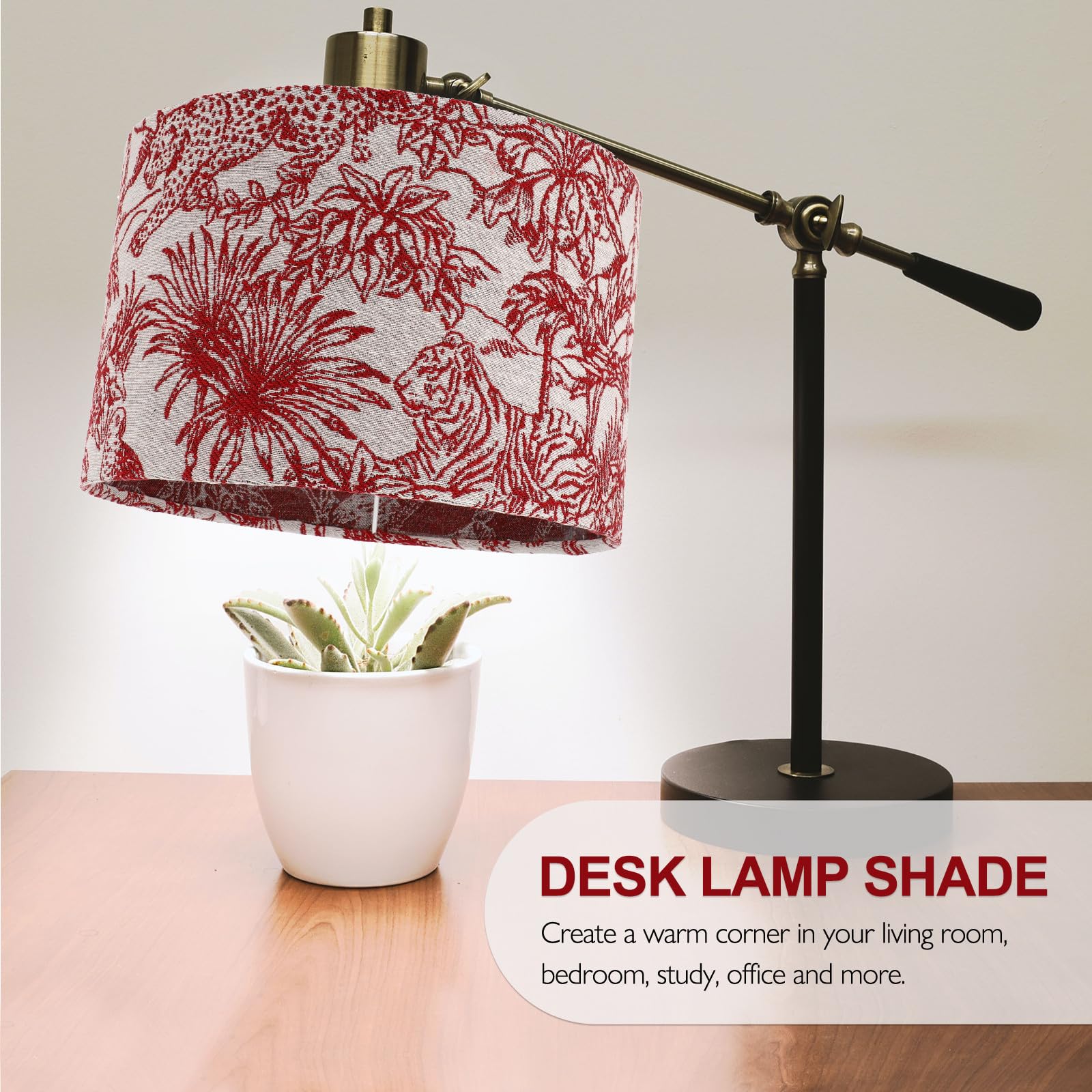 Trommelform Lampenschirm mit Stickerei als Ersatz für E14 E27 Lampe