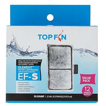 Top Fin EF-S Element Filter Cartridge Value Pack 12 Month Supply 2.1 in X 3.7 in