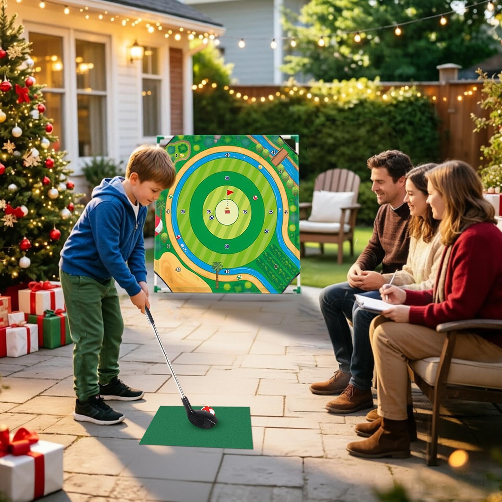 Juego de Golf para Jardín con Bolsa de Almacenaje Práctica de Putting