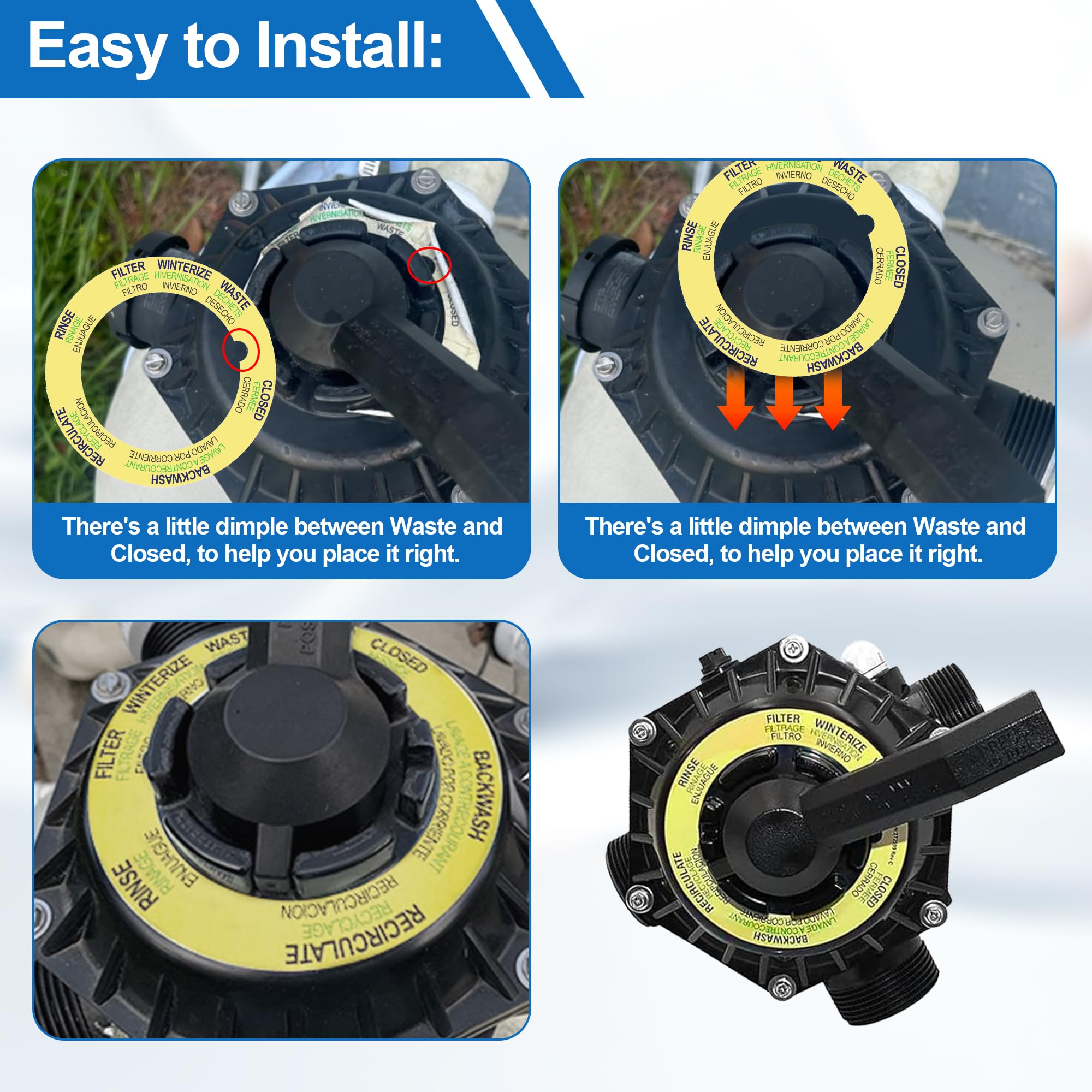 Amazon.com: 272599 Sand Filter Valve Label for Pentair Tagelus